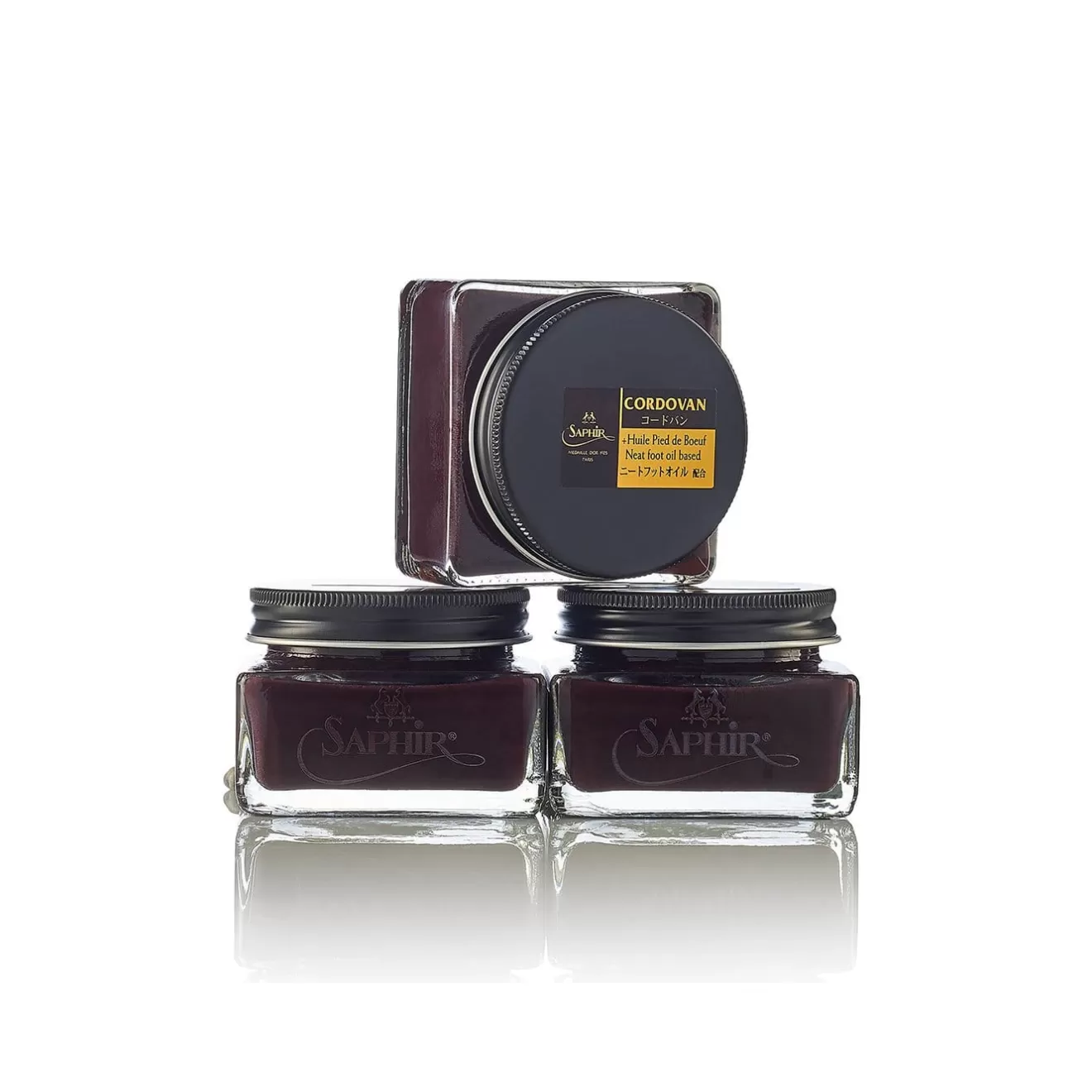 Saphir Medaille D'Or | Crockett & Jones Cordovan Shoe Cream - Burgundy(71) 75ml