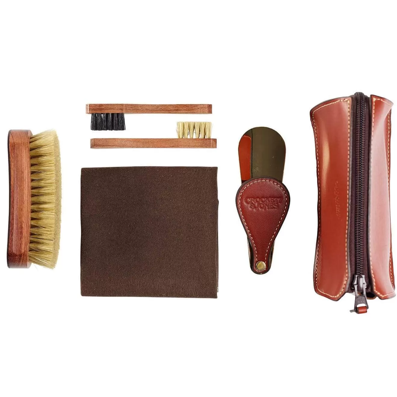 Shoe Care Kits | Crockett & Jones Leather Travel Shoe Care Kit