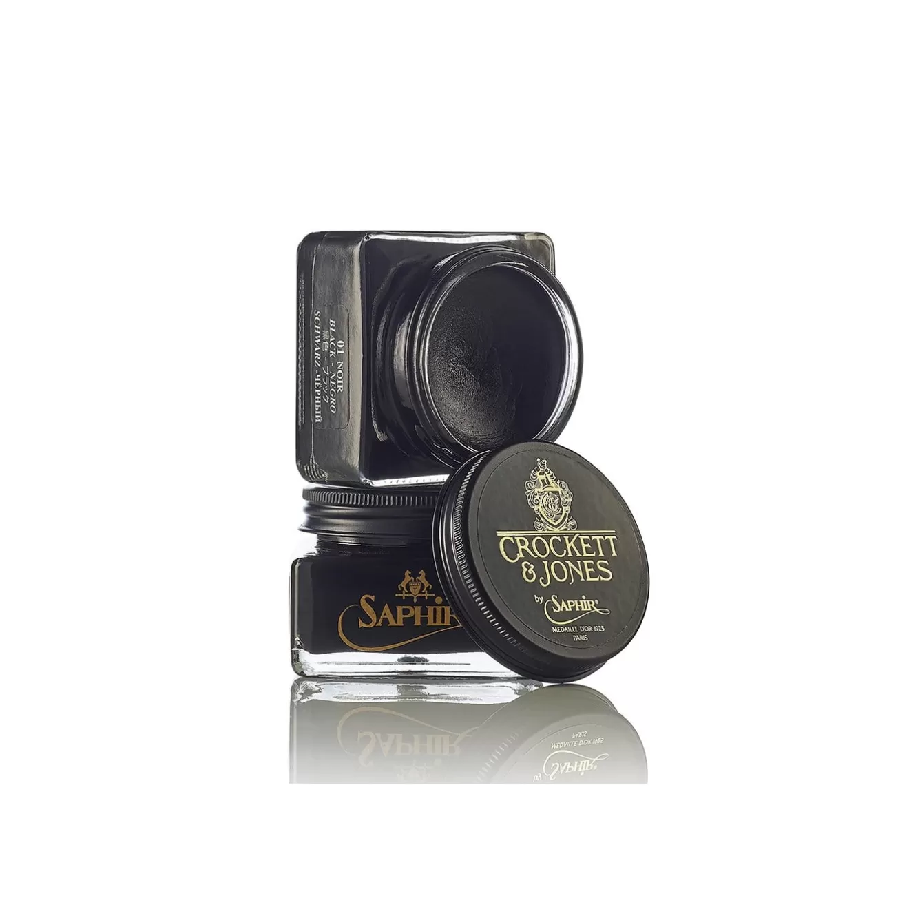 Saphir Medaille D'Or | Crockett & Jones Pommadier Shoe Cream - Black(01) 75ml