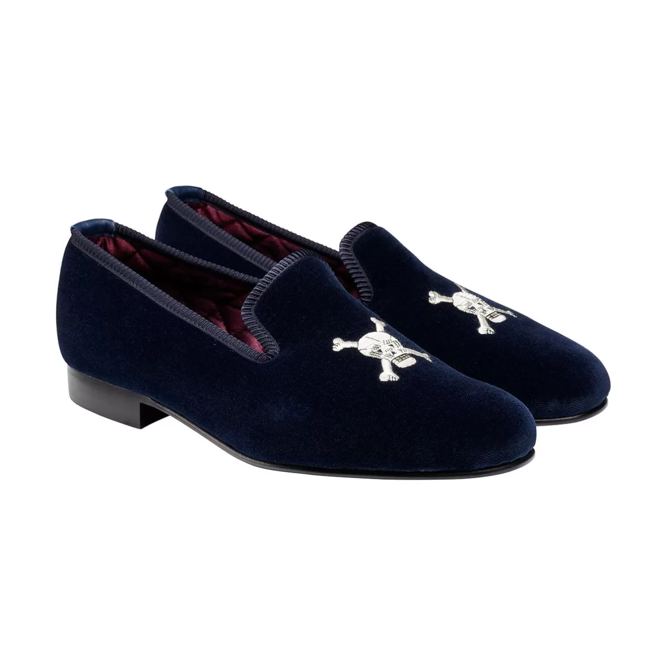 Main Collection | Velvet Slippers | Crockett & Jones Skull & Crossbones