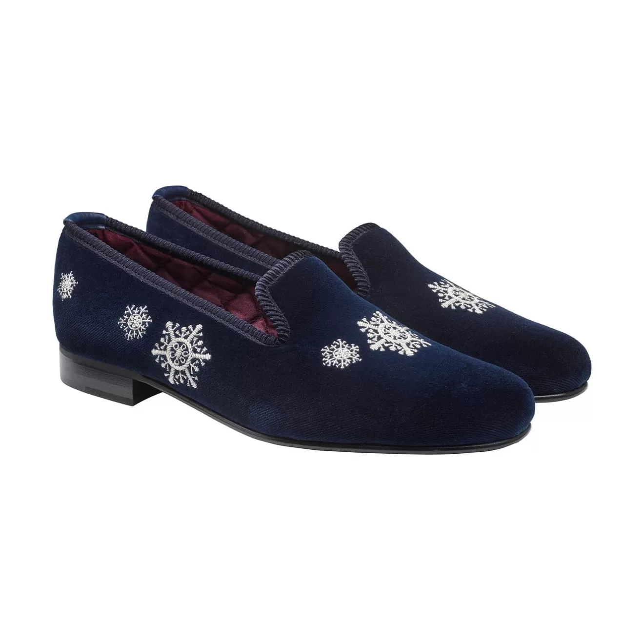 Women's Collection | Velvet Slippers | Crockett & Jones Snowflakes